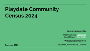 Playdate Community Census 2024 logo